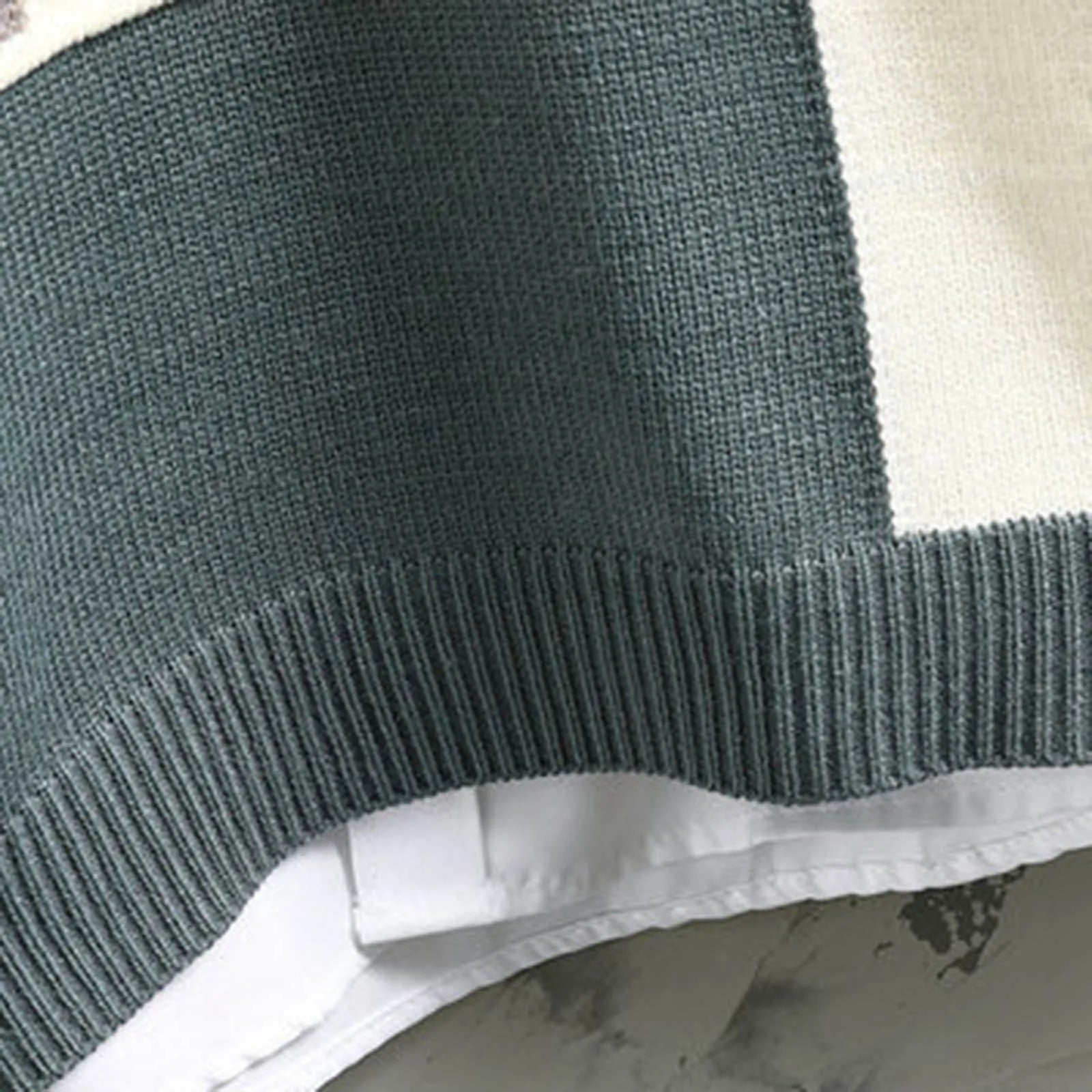 Color Block Turtleneck Sweater